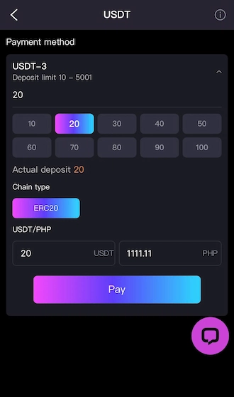 Enter payment amount