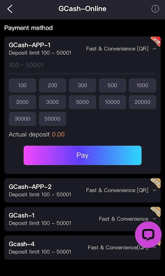 Enter deposit amount