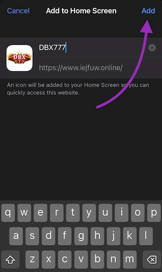 Players continue to click on "Add"