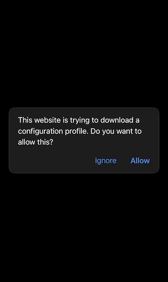 Click "Allow" on the notification